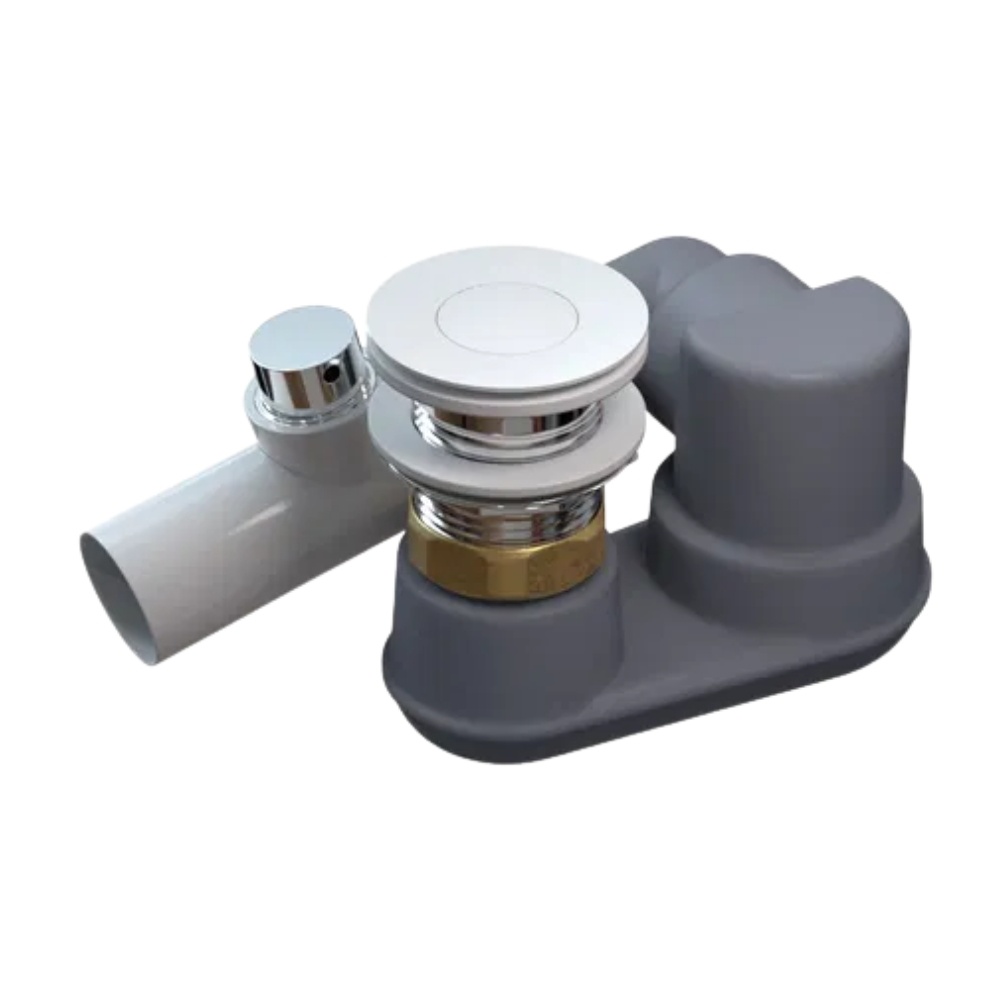 Cut out image of the Victoria + Albert Kit 40 White Metal IntelliDrain Bath Waste